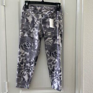 Zella By Nordstrom Rack Tie-Dye Print High-Waist Girls Leggings XL Gray & White